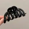 Presilha de cabelo garra para primavera e verão, grampo de cabelo feminino, estilo coreano, novo modelo 2026, preto, elegante, adiciona volume, presilha tubarão extragrande