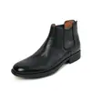 Botas Chelsea Femininas e Botas de Cano Curto, Nova Coleção Outono/Inverno, Couro Genuíno, Bico Redondo, Zíper Traseiro, Salto Baixo, Botas de Cano Curto Estilo Britânico para Mulheres