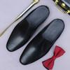 Chinelos Vazados de Couro Genuíno, Meia-Calça Casual de Couro Bovino com Bico Fechado, Sapatos Retro Masculinos, Sapatos de Couro para Escritório, Entrega Direta da Fábrica