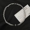 Cadena de Suéter de Acero de Titanio Colgante de Cruz para Hombre Collar de Acero de Titanio Joyería Ins Hip-Hop Accesorios de Moda Collar Starburst