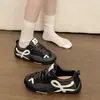 Estilo deportivo~Color block retro Zapatillas de entrenamiento alemanas para mujer, nuevas zapatillas casuales cómodas y transpirables, con cordones Zapatos Forrest Gump