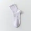 Meias Brancas para Mulheres, Meias Curtas de Algodão Puro para Outono e Inverno, 7A Antibacterianas, Desodorantes, Absorventes de Suor, Meias Esportivas de Cano Médio, Meias Zhuji