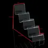 Suporte de Exibição de Carteira de Plástico Transparente Acrílico Suporte para Óculos Suporte para Máscara Suporte para Celular Suporte Trapezoidal 5 Tampas Deslizantes
