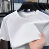 Camiseta de Manga Corta para Hombre de Malla de Seda Helada de Secado Rápido Verano Nuevo Estilo Simple Color Sólido Versátil Transpirable Camiseta de Manga Corta para Hombre Venta al por Mayor