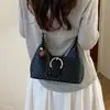 Versátil textura tejida nueva 2026 para mujer, exquisita bolsa diagonal retro para debajo del brazo, bolso de mano texturizado, bolso de hombro único para el commuting de otoño