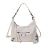 Bolsa Tote Retrô com Rebites Transfronteiriça para Mulheres, Bolsa de Trabalho de Grande Capacidade com Acabamento de Luxo, Bolsa de Ombro com Design Único, Bolsa Transversal de Nicho