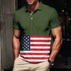 Comércio Exterior Transfronteiriço Temu Y2 Europeu e Americano Camisa Polo Casual de Botão Estampada 3D Moda Masculina Tendência Estação Primavera e Verão