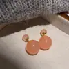 Nuevos Pendientes de Bola de Color Helado para Mujer Dos Pendientes Simples Pendientes Penetrantes de Hielo Pendientes Frescos Elegantes Exquisitos