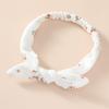 Diadema de Orejas de Conejo de Algodón Puro Diadema Anudada de Fontanela para Niñas Europeas y Americanas Diadema de Ala Ancha para Bebé Lazo para Niños Diadema para Niños