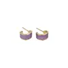 Pendientes de Metal con Tachuelas Irregulares de Aguja Plateada y Goteo de Aceite para Mujer, Diseño Único, Vintage, Sencillos, Versátiles, Pendientes Elegantes para Mujer