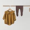 Mameluco para Bebé Niña Estilo Coreano Primavera y Otoño Harper Baby Harper Girl Princesa Color Sólido Manga Larga Traje de Escalada con Cuello Loto