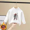 Camiseta de Manga Larga Otoño/Invierno 2026 Ropa Interior para Niños Cuello Semi Alto Capa Base Niños Cálido Polar Térmico Top para Bebé Moderno