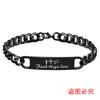 Atacado de pulseiras Pulseira de aço inoxidável transfronteiriça europeia e americana pulseira masculina e feminina presente de Natal para a família pulseira de aço titânio cubana