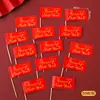 Olá2026 Adesivos de Feliz Ano Novo Decoração de Bolo Ano do Cavalo Fogos de Artifício de Véspera de Ano Novo Topper Acrílico Inserção