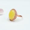 Anillo Jueyu de Plata S925 Incrustado con Ámbar de Cera de Abeja Natural, Ámbar Báltico Transmisión en Vivo Entrega Directa S2042209A