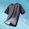 Traje deportivo de verano top de manga corta ropa de fitness para hombre camiseta de running fina de secado rápido camiseta de manga corta para hombre