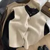 Chaleco de punto holgado estilo coreano, jersey versátil, top casual fino de moda 2026 nuevo para mujer