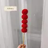 Pequeño Ramo de Flores Rojas para el Día de San Valentín, un Regalo Creativo Tejido a Mano de Lana, Producto Terminado, Pieza Única para Ti