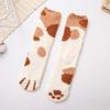 Meias de cashmere coral garra de gato femininas no outono e inverno com meias de chão espessadas de veludo fofas meias de pelúcia para dormir