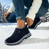 Zapatos de Algodón para Mujer Estilo Nuevo para Deportes al Aire Libre de Invierno, Talla Grande Botas de Algodón para Mujer, Botas de Nieve, Forro de Felpa, Engrosadas, Cálidas, Envío Transfronterizo