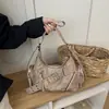 Bolsa de Mão Feminina Tendência para Moto 2026 Outono Novo Estilo Moda Personalizada Alta Qualidade Texturizada Ombro Transversal