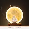 Ornaments de cerâmica seguros Coração de lótus Bodhisattva Guanyin Porcelana branca de Dehua Nova estátua de Buda de Lin Yi Três estátuas santas ocidentais