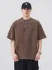 Ropa para Hombre Fengshe / Camiseta corta de manga corta desgarrada estilo americano de corte holgado para hombre, camiseta versátil de moda, top de camiseta casual resistente