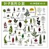 Espécimes de Plantas com Folhas Reais de Outono, Adesivos Artesanais, Flores Secas, Flores Prensadas, Pinturas Decorativas de Folhas DIY, Marcadores de Página de Plantas