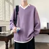 Sudadera con Capucha de Manga Larga, Cuello en V, Rayas, Falso Dos Piezas para Hombre, Primavera y Otoño, Talla Grande, Estilo Perezoso Holgado, Top Versátil Atractivo