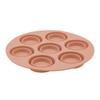 Nuevo molde plegable para pastel transfronterizo, silicona de grado alimenticio, accesorios para freidora de aire, molde para hornear retráctil de 7 cavidades