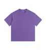 Algodón puro de 270 g con un efecto desteñido y blanqueado, resistente, parcialmente desgastado, camiseta de manga corta extragrande con hombros caídos estilo americano al por mayor