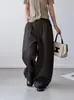 Nueva Colección de Otoño de Orange Zhi: Pantalones de Pierna Ancha Fluidos de Cintura Alta Estilo Coreano, Pantalones Casuales Sueltos, Mismo Estilo que Huang Yimei, 5535