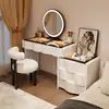 2026 Nova Bancada de Madeira Maciça Quarto Simples Moderno Pequeno Estilo Creme Mesa de Cabeceira Maquiagem Cômoda Gabinete Integrado