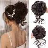 Peluca con Cabello Rizado, Chongo Desordenado, Chongo Esponjoso, Pinza para el Cabello, Fleco Largo, Fleco Largo de Novia, Cabello Desordenado