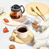 Posavasos Redondo de Silicona Aislante de Calor Engrosado Doble Cara Antiescaldado Posavasos Antideslizante para Taza Olla con Estante de Almacenamiento Herramientas de Cocina