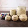 Cesta de almacenamiento de bambú cesta de té caja de té Pu'er caja de regalo de té Tuo tetera mini caja de almacenamiento de té verde naranja esparcido
