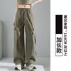 Calça Cargo Parachute Roxa para Mulheres Verão 2026 Nova Solta Casual Caminhada Perna Reta Seda de Gelo Secagem Rápida Calça Esportiva
