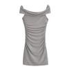 Pure Desire Style Branco Off-shoulder Off-shoulder Hip Saia 2024 Verão Novas Spice Girls Sexy Vestido Curto Feminino
