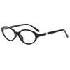 Óculos Nerd Armação Preta Oval Estilo Gatinho Embelezados com Pérolas Anti-Luz Azul Sem Grau para Mulheres Óculos Nerd da Moda