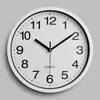 Reloj de Pared de Plástico de 10 pulgadas (25 cm) Reloj de Cuarzo para Dormitorio y Sala de Estar Reloj Sencillo con Impresión de Logo