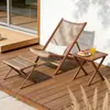 Silla mecedora plegable simple y moderna, perfecta para la relajación en el balcón, las siestas de la tarde y el uso en exteriores en jardines o hogares.. Cómodo y fácil de usar