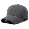 Nova Touca de Baseball Masculina de Inverno Moda para Meia-Idade e Idosos Proteção Auricular Boné Bico de Pato Viagem ao Ar Livre Resistente ao Frio Chapéu Quente