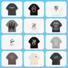 Camiseta Casual Solta de Manga Curta com Estampa de Slogan Icônico High Street para Mulheres e Homens