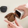 Nueva bolsa de almacenamiento de gafas de PU, portátil, funda de almacenamiento para gafas de sol, cierre automático, bolsa de almacenamiento para gafas de miopía