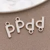 Acero Inoxidable Galvanizado Estilo Europeo y Americano 26 Letras Inglesas Etiqueta Colgante Pulsera Collar DIY Hecho a Mano Accesorios de Joyería