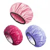 Gorro de ducha impermeable para mujer, elegante y atractivo, adecuado para usar en la ducha y la cocina, a prueba de aceite, de doble capa, engrosado, para uso doméstico