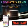 Pantalla suave con iluminación LED de ojo de diablo para camión, luz de ojo de camión con Bluetooth, pantalla publicitaria flexible LED dinámica