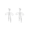 Pendientes de Acero con Lazo de Bola de Acero de Alto Nivel Sensorial Explosivo Pendientes Pendientes Transfronterizos Pendientes de Lujo Ligero Joyería Simple Moda Chica