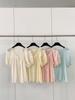 Camisa de manga corta de verano coreana 6UP para mujer, Guangzhou 2024, de trece líneas, minimalista, combinable, ajustada, 89525