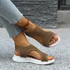 Sandalias Planas de Malla Tejida de Punto de Gran Tamaño Transfronterizas para Mujer 2026 Nuevo Estilo Europeo y Americano Suela Suave Casual Punta Abierta Sandalias Deportivas Talla 43